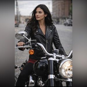 Anthropologie NWT Faux Leather Eyelet Jacket Size L.